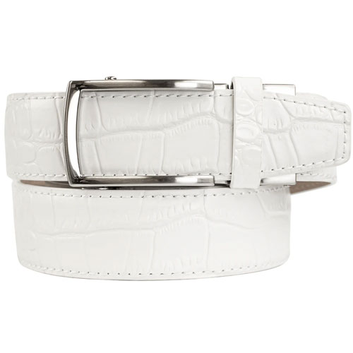 <NEXBELT> Alligator Embossed White Dress Belt 2.0 [PCA1644] (White)