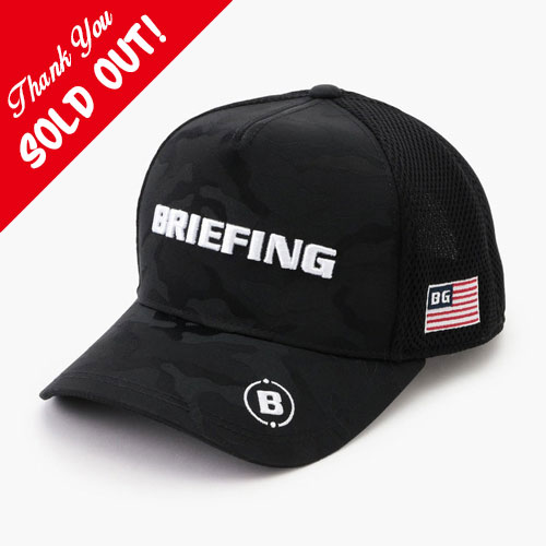 <BRIEFING> ブリーフィング MENS CAMO MESH CAP (Black)