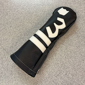 <iliac Golf> Timeless 3W ヘッドカバー  (Black + White)