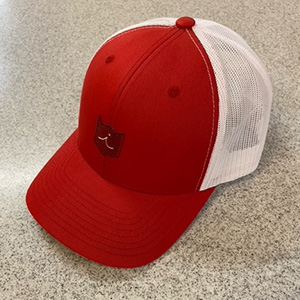 <iliac Golf>  Front 9 Back 9 CAP (Sunday Red + Pure White)