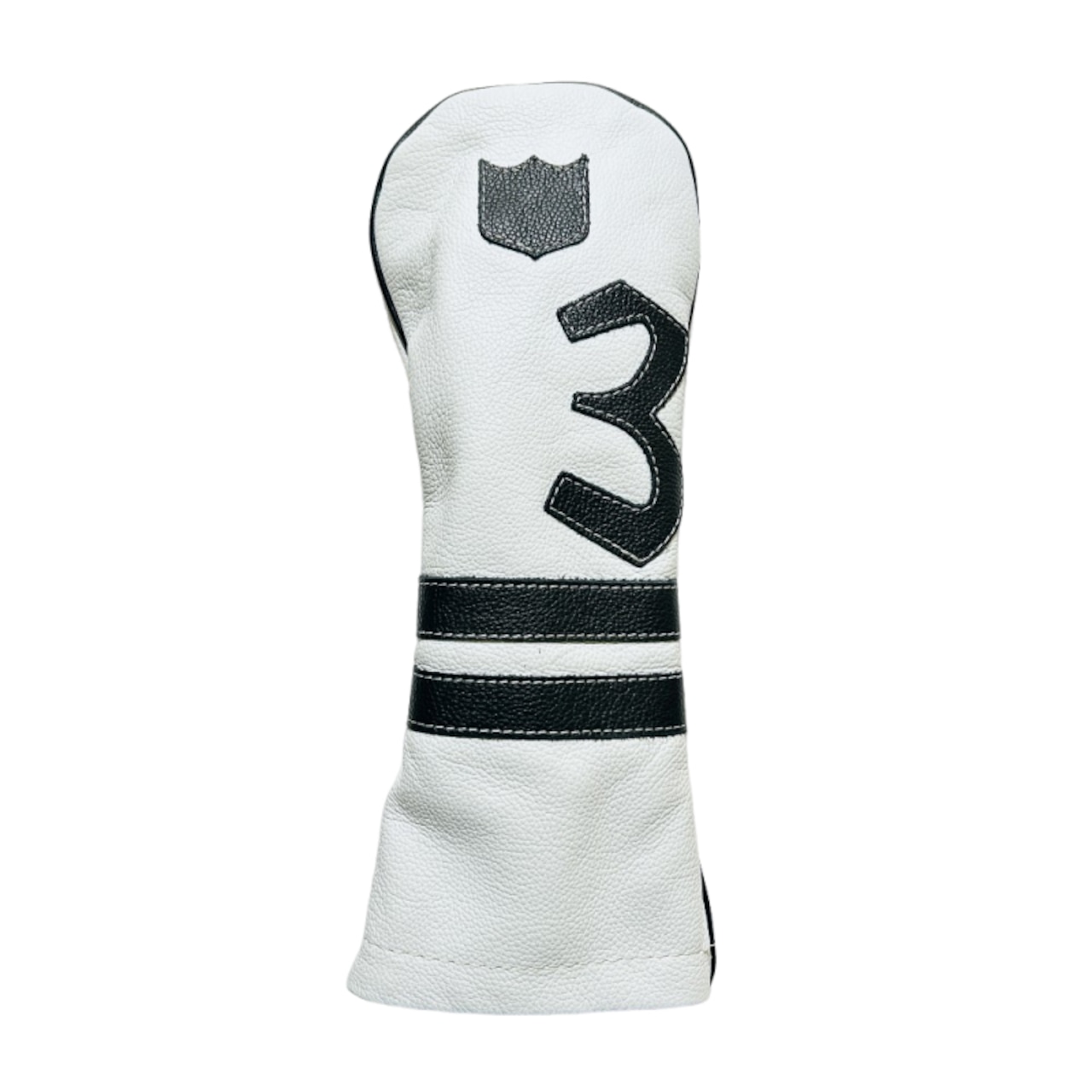 <iliac Golf> Timeless 3W ヘッドカバー  (White + Black)