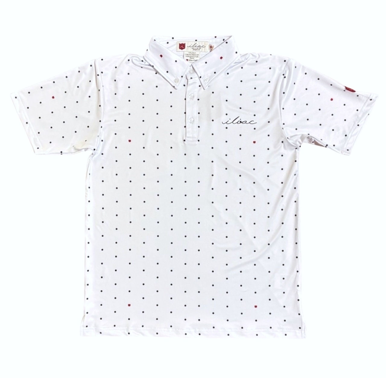<iliac Golf> Polo Shirts Dot White