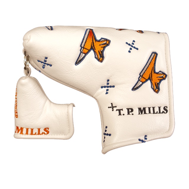 <T.P. MILLS> Putter Cover Anvil & Cross Dot w/ Charm WHITE / ORANGE (ホワイト/オレンジ) HTPC-000026