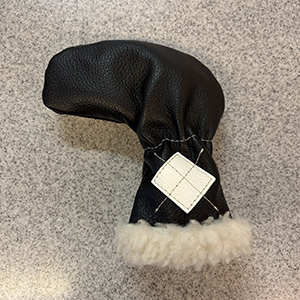 <iliac Golf>Cloud Putter Cover Pin Type Argyle (Black + White)